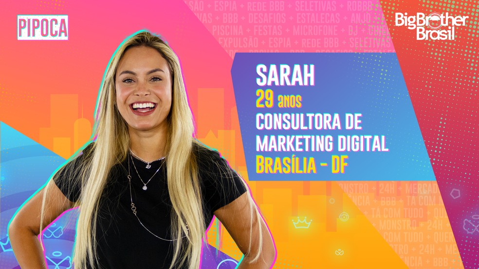 Sarah, BBB21 — Foto: Globo