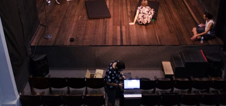 man standing on stage